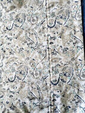 South Point Queen Size Flat Sheet Microfiber 50% Recycled Blue Paisley Bedding